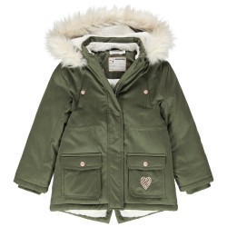 Parka à capuche fille doublée sherpa