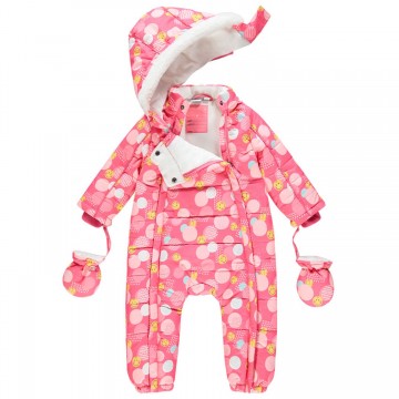 Combinaison de ski doublée micropolaire "Smiley" bébé fille