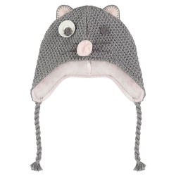 Bonnet péruvien en maille doublé jersey bébé fille