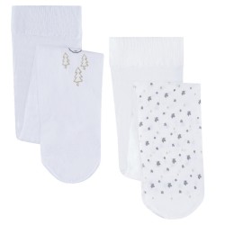 2 paires de collants fin bébé fille