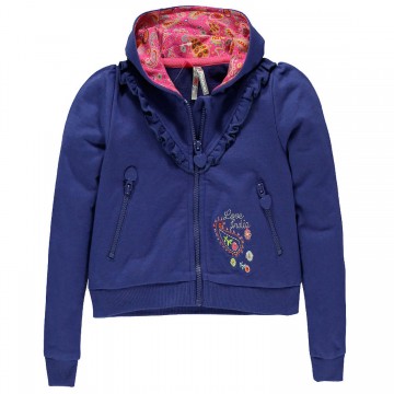 Gilet zippé à capuche fille