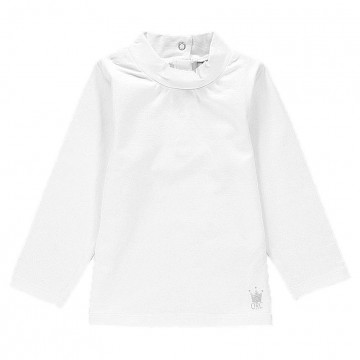 Sous-pull col cheminée en coton bébé fille