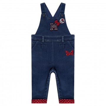 Salopette en denim avec doublure "Minnie" bébé fille