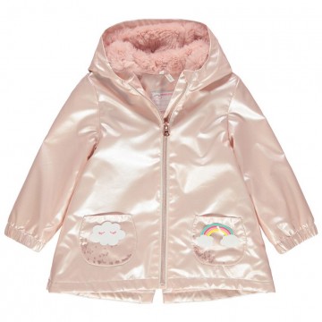 Parka à capuche doublée sherpa bébé fille