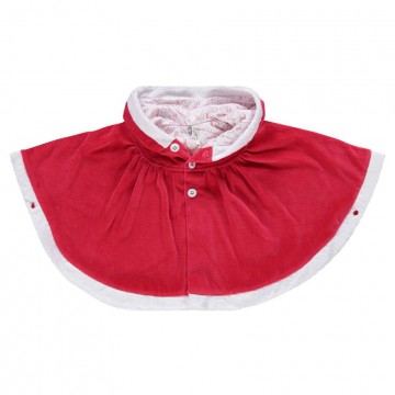 Cape en velours rouge bébé fille