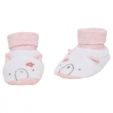 Chaussons en velours bébé fille