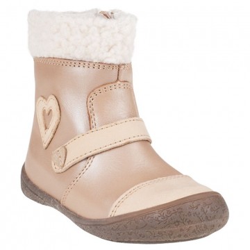 Bottines en cuir bébé fille