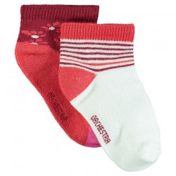 Lot de 2 paires de chaussettes bébé fille