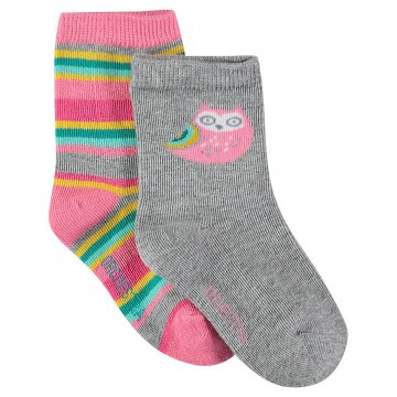 Lot de 2 paires de chaussettes bébé fille