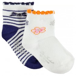 Lot de 2 paires de chaussettes bébé fille