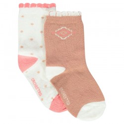 Lot de 2 paires de chaussettes bébé fille