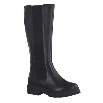 Bottes hautes cuir chunky - semelle crantée