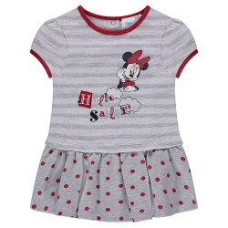 Robe manches courtes en maille Minnie" bébé fille