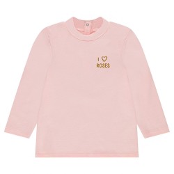 Sous-pull uni col cheminée bébé fille