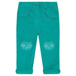 Pantalon droit en velours bébé fille