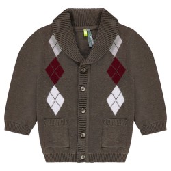 Gilet en tricot à motif jacquard bébé garçon