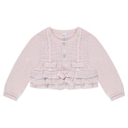 Cardigan en tricot volanté bébé fille