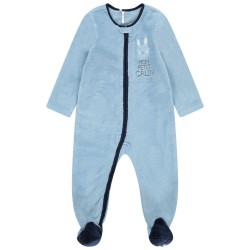 Surpyjama bleu en sherpa zippé bébé garçon