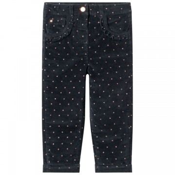 Pantalon en velours doublé polaire bébé fille