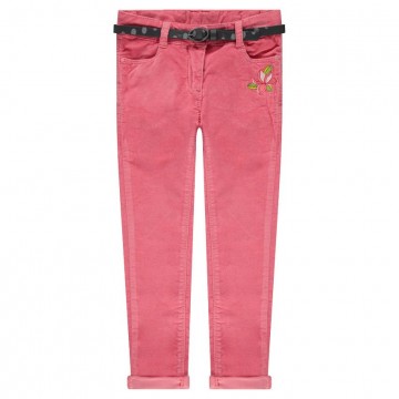 Pantalon en velours avec ceinture amovible fille