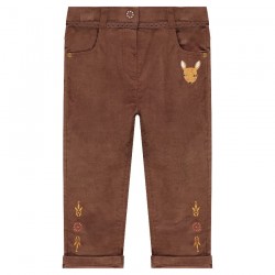 Pantalon slim en velours bébé fille