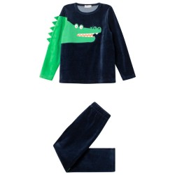 Pyjama en velours motif crocodile enfant garçon