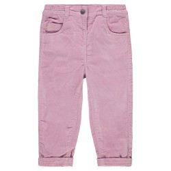 Pantalon en velours ras doublé jersey bébé fille