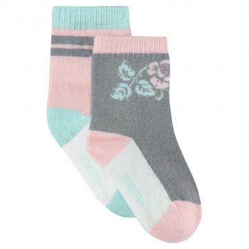 Lot de 2 paires de chaussettes bébé fille