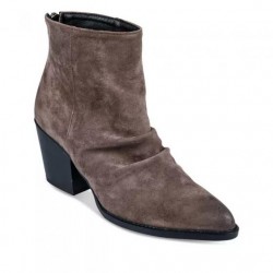 Boots plissées velours femme