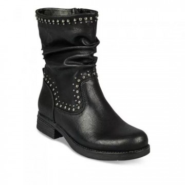 Mi-bottes plissées femme