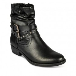 Boots plissées femme