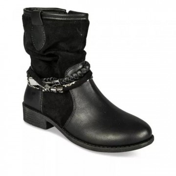 Boots bi-matière femme