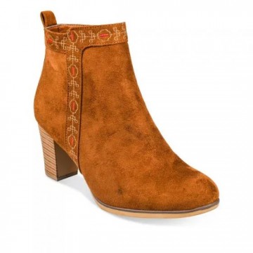 Boots textile velours femme