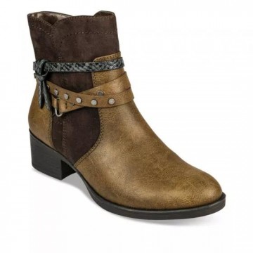 Boots bi-matière femme