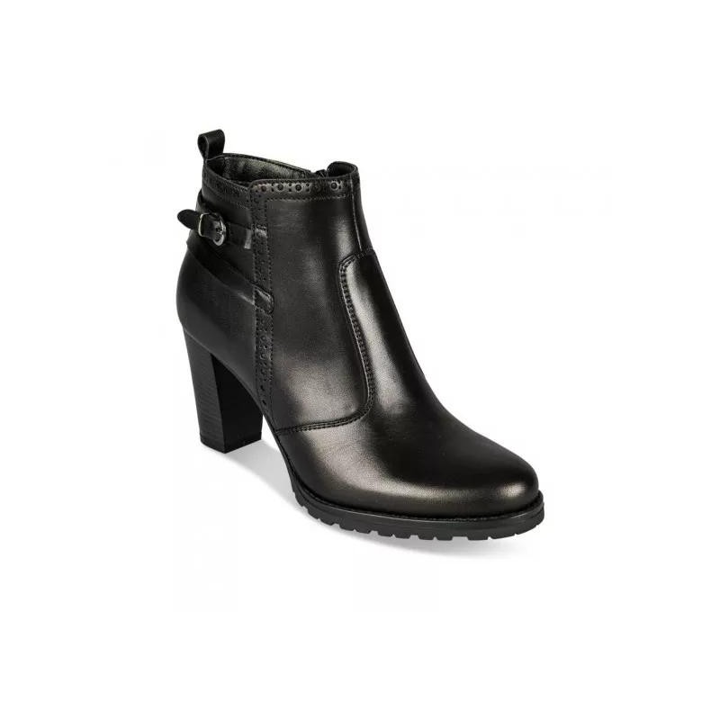 Boots cuir a talon haut femme