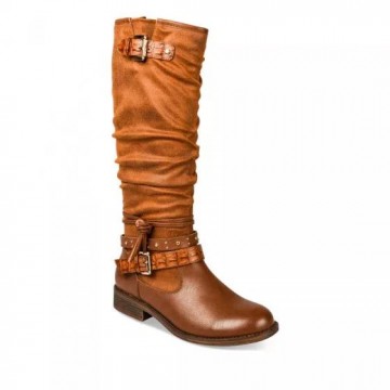 Bottes plissées femme