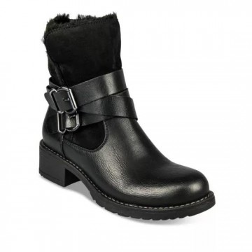 Boots à revers en fausse fourrure femme