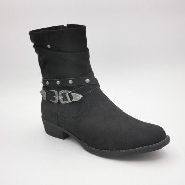 Boots textile velours femme