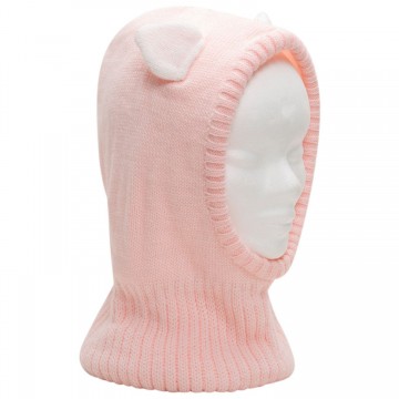 Cagoule en tricot avec oreilles en relief bébé fille