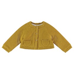 Gilet en tricot irisé doublé sherpa bébé fille