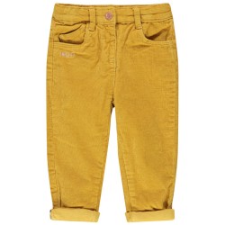 Pantalon en velours doublé jersey bébé fille