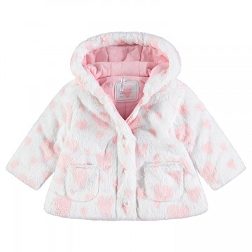 Blouson en fausse fourrure doublé jersey bébé fille