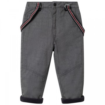 Pantalon à micro rayures doublé polaire  bébé garçon