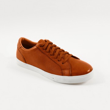 Tennis cuir lacées homme