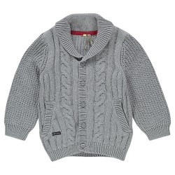 Gilet en tricot à jeu de mailles torsadées garçon