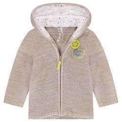 Gilet tricôt à capuche bébé garçpn