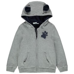 Gilet doublé velours à capuche bébé garçon