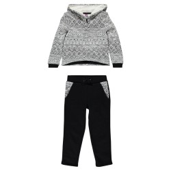 Ensemble de jogging en jacquard et molleton fille