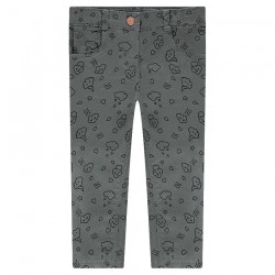 Pantalon en twill coupe slim bébé fille