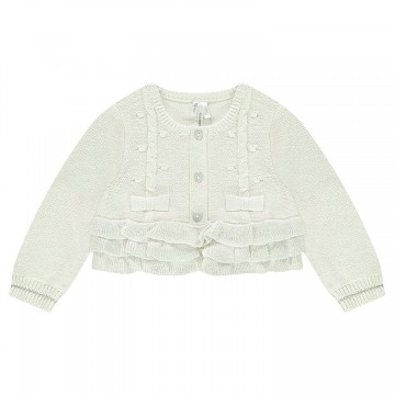 Cardigan en tricot volanté bébé fille